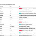 Tour Calendar