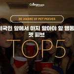 미국인 앞에서 하지 말아야 행동, 펫 피브 TOP 5 커버