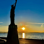 sunset at Alki Beach Park