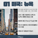 어두운 배경 + 적은 텍스트